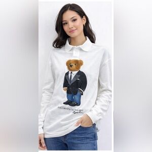 POLO RALPH LAUREN PREPPY BEAR Classic FIT LONG SLEEVE POLO SHIRT XL Classic Fit